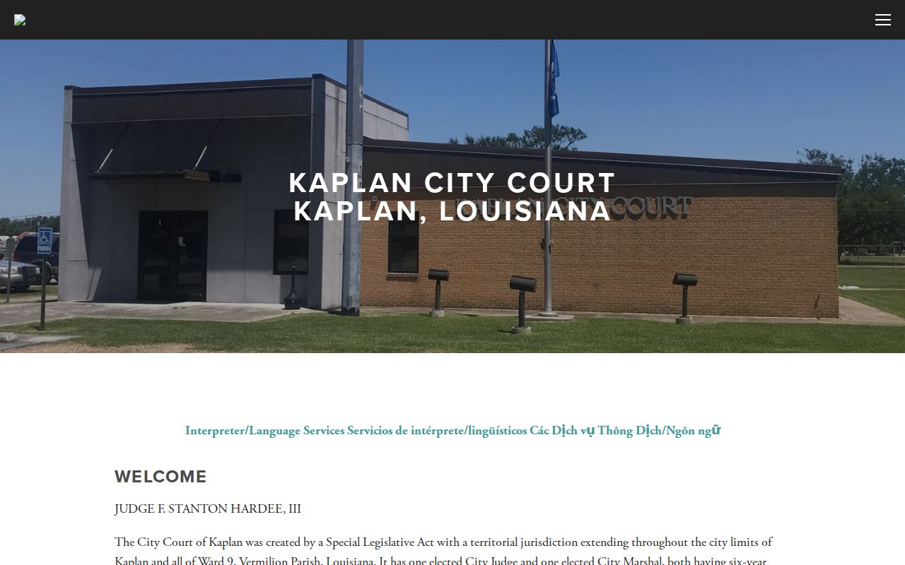 Kaplan City Court jurisdiction page used for Kaplan warrant records questions